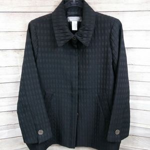 Simonton Says | Blk Square Pattern Jacket | Size M